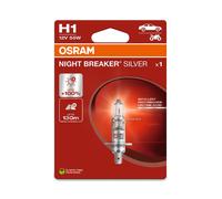 OSRAM Night Breaker Silver H1, 64150NBS-1BL, 100 Prozent, halogenscheinwerfer, 1 Lampe, Einzelblister