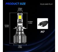 H1 H4 H7 H11 H8 H9 Mit Zulassung LED Scheinwerfer Halogen Fern/Abblendlicht Wei