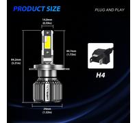 H1 H4 H8 H9 H7 H11 Modell LED Scheinwerfer Halogen Canbus NoError Mit Zulassung