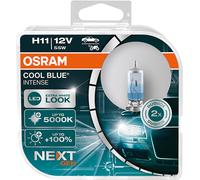 OSRAM COOL BLUE® INTENSE H11, +100% mehr Helligkeit, bis zu 5.000K, Halogen-Scheinwerferlampe, LED-Look, Duo Box (2 Lampen)
