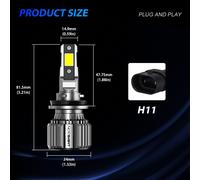 H15 D1S 2X H4 H7 H11 9005 9006 LED Scheinwerfer 70W Mit Zulassung 6500K Halogen