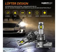 H15 D1S 2X H4 H7 H11 9005 9006 LED Scheinwerfer 70W Mit Zulassung 6500K Halogen