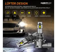 H4 H7 H11 H15 COB Mit Zulassung LED Scheinwerfer 6500K Halogen Fern-Abblendlicht