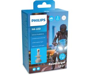 H4 Philips Ultinon Pro6000 LED für Motorräder