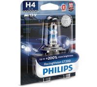 Philips Philips, Autolampe, Halogen Leuchtmittel Scheinwerferlampe H4 Racing GT200 (H4)