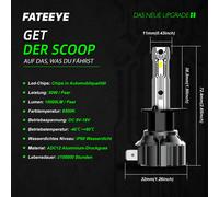 H7 H11 HID Zulassung Lampen LED Scheinwerfer 6500K Halogen Auto Universal Hi-Lo