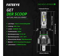 H7 H11 HID Zulassung Lampen LED Scheinwerfer 6500K Halogen Auto Universal Hi-Lo