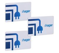 Hager XEVA410 Ladestation Zubehör Set 3 RFID Karten für Administrator