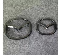 HAHYHL Ersatz Emblem für Mazda CX-5 2017-2021,Schwarz Vorne Kühlergrill Hinten Kofferraum Aufkleber Zeichen Logo Schriftzug 3D Metall Auto Außen Dekoration Zubehör,just Front+Back