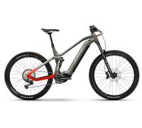 Haibike AllMtn 4 Fully MTB E-Bike (29/27,5" | 720Wh Yamaha PW-X3 | khaki / rot) Größe: 47 cm