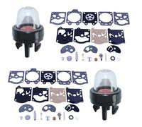Haishine 2er-Pack Vergaser-Reparatursatz, Membrandichtung mit 2 Primerlampen, kompatibel mit Walbro K10-WAT WA & WT Serie Hus-qvarna Poulan McCulloch Echo