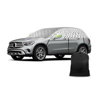 Halbgarage für Mercedes-Benz GLC 2016-2023, Halbe Autoabdeckung Winter Sommer, Abdeckplane Auto Wasserdicht Schutz vor Schnee Frost und Hagel