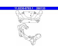 ATE Halter Bremssattel 11.0230-0783.1 für VAG, Vorderachse