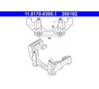 ATE Halter, Bremssattel 11.8170-0306.1 für SEAT SKODA VAG, Vorderachse