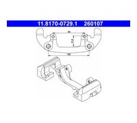 Halter Bremssattel ATE 11.8170-0729.1 für BMW 3er Z3 Roadster