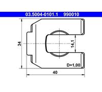 Halter Bremsschlauch ATE für 03.5004-0101.1