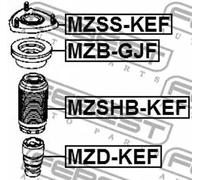 Halterung für Stoßdämpferbuchse Aluminium MZSS-KEF FEBEST für MAZDA 3 CX-5