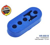 Halterung Gummibuchsen Blau fuer Auspuff Schalldaempfer 12mm HR-008B