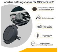 Halterung Lüftung für OOONO Co-Driver No.2 - Lüfter Halter - Made in Germany