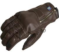 Halvarssons Hofors perforierte Motorrad Handschuhe, braun, Größe 7