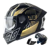 HALYING Klapphelm Motorrad Helm für Herren und Damen ECE 22.06 Zertifiziert, Integralhelm, Doppelvisier, Mehrfach Belüftung, Mopedhelm Leicht Atmungsaktiv Größe S-XXL