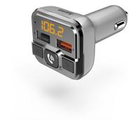 Hama 00014165 FM-Transmitter mit AUX-IN + USB-IN Silber