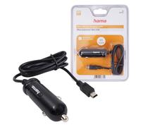 Hama Mini USB Kfz-Ladekabel (Mini-USB Ladekabel für PKW, 2,4 A, Akkuladegerät mit LED-Anzeige, Überladungsschutz) schwarz