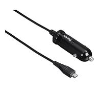 Hama Mini USB Kfz-Ladekabel (Mini-USB Ladekabel für PKW, 2,4 A, Akkuladegerät mit LED-Anzeige, Überladungsschutz) schwarz