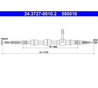 Handbremsleitung 24.3727-0010.2 ATE für ALFA ROMEO 147
