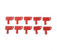 HanOaki 10 Ersatzschlüssel für Auto/Van/Boot für Batterie-Trennschalter, rot, ABS-Kunststoff, geeignet für viele Fahrzeuge