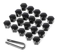 Hansen Styling Parts 20 Stück 21mm KFZ Radschrauben Kappen für SW21 Muttern schwarz Radmuttern Kappen Caps
