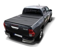 Hansen Styling Parts Laderaumabdeckung - 3-teilig klappbar - Aluminium schwarz pulverbeschichtet - kompatibel mit Toyota Hilux Revo (2015-2025) Doppelkabine