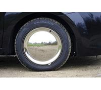 Moon Caps 16" Zoll (2x) Edelstahl poliert Radzierblenden Radkappen Blenden Kappe