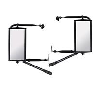 Hansen Styling Parts Universell passendes Außenspiegelset für LKW, Transporter, Trucks, Pickups etc. - Metall schwarz - 2 Spiegel - Spiegelkopf 240x120mm