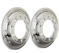 Hansen Styling Parts Universelle Radzierblende 22,5" - Felgenauskleidung - Vorderachse für LKW - Edelstahl hochglanzpoliert - Silber