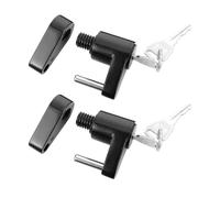 HAPINARY 2 Satz Anhängerkupplungsschlösser aus Zinklegierung mit 1/4 Zoll Stiftdurchmesser Schwarz Einfache Bedienung mit 2 Schlüsseln für Anhänger und Wohnwagen Diebstahlschutz