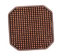 harayaa Bead Sitzkissen Holzkugel Sitzauflage Quadratisch Kühlende Sitzdecke Atmungsaktiv rutschfest Bequem für Fahrer Büro Innenraum Auto Größe, Kaffee