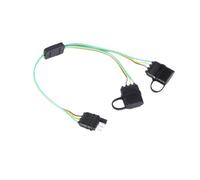 Harilla Universeller 4-Wege-Flach-Y-Splitter-Stecker für Heckklappen-Lichtleisten und Anhängerleuchten, Plug-Play-Adapter