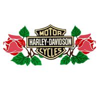 Harley Davidson Aufkleber Bar + Shield Rosen 12x5cm Decal HD Auto Motorrad Top