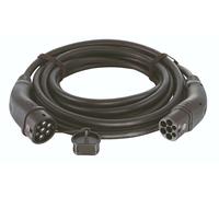 Harting EVC0100 - E-Auto-Ladekabel Typ 2, 3-phasig, 32 A, 22 kW, 2,5 m/ZERTIFIZIERTES KABEL, Schwarz