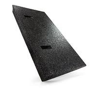 HASKYY Bordsteinrampe Gummi schwarz I Breite: 50 cm I Höhe: 45 mm I Rampe Gummikeil Rollstuhlrampe Auffahrrampe Auffahrkeil Auffahrhilfe Türschwellenrampe Autorampe