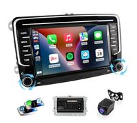 Haudio 2 Din 7 Zoll Autoradio,für 2009-2012 VW Golf/Touran/Tiguan/Magotan/Passat/Scirocco | Skoda Car,mit Wireless CarPlay & Wireless Android Auto,1080P-Rückfahrkamera,Bluetooth,AUX,AM/FM,Mirror Link