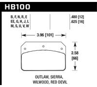 Hawk Performance HB100F.480 Für Wilwood Dynalite Caliper HPS Strasse Bremsbeläge