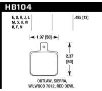 Hawk Performance HB104N.485 Für Sierra/Outlaw/Wilwood HP + Strasse Bremsbeläge