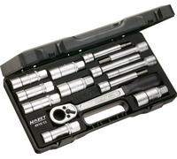 HAZET Stoßdämpfer Werkzeug Satz 4910/13 · Vierkant hohl 12,5 mm (1/2 Zoll) · Innen Sechskant Profil, Zapfenprofil hohl, Außen Sechskant Profil · Anzahl Werkzeuge: 13