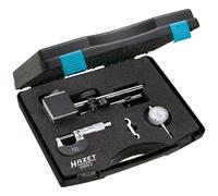 HAZET Bremsenprüf-Werkzeug-Satz 4968/3 I 3-teiliges Set I zur Kontrolle des Seitenschlags der Bremsscheiben I mit Mikrometer-Schraube zur exakten Bestimmung der Bremsscheibendicke