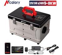 Hcalory 5-8 kW Dieselheizung, tragbarer Diesel-Lufterhitzer, DC12 V/24 V und AC240 V, alles in einem, schnelles Aufheizen mit App, Smart Control