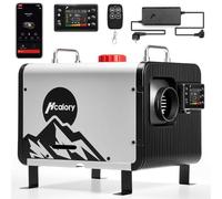 HCALORY 8 kW Diesel-Luftheizung, 12V/24V DC & 220-240V AC mit APP & Adapter | 0,1-0,36 l/h, 10-Gang-Leistung, automatischer Höhenmodus, Auto-Start-Stopp, geräuscharme Pumpe, Ein-Tasten-Rußentfernung