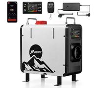 HCALORY 8 kW Diesel Standheizung,12V/24V DC & 220-240V AC mit APP & Adapter | 0,1-0,36 l/h, 10-Gang-Leistung, automatischer Höhenmodus, Auto-Start-Stopp, geräuscharme Pumpe, Ein-Tasten-Rußentfernung
