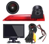 HD IP68 1280 x 720 Pixel, 1000 TV-Linien, hohe Lampe, Bremslicht, Rückansicht, Rückfahrkamera, kann Winkel einstellen, Infrarot-Nachtsicht, für Ford Transit Custom (Rückfahrkamera + 7 Zoll Monitor)